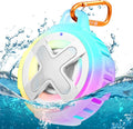 XLEADER X8(2 Gen) Upgraded, Bluetooth Shower Speaker, Certified IP67 Waterproof, Small, Silicone Case, 10W Sound&Deep Bass, 24Hrs Playtime, with Portable Clip, for Beach Kayak, Crystal