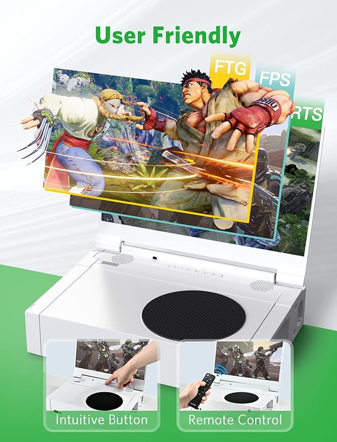 DEPGI 14" Portable Monitor for Xbox Series S (Not Included), 60Hz 1080P HD IPS Portable Gaming Monitor with Remote Control,Portable Monitor with HDR10,AMD FreeSync, 2X HDMI