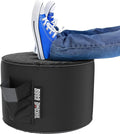 Throne Boss Gaming Footstool - Cover ONLY No Filling - Matching Bean Bag Chair Pouf/Ottoman - Round Gamer Foot Stool Footrest with Drink Holder (Grey)