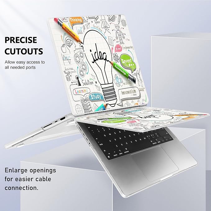 May Chen for 2026 MacBook Pro 14-inch M5 M4 M3 M2 M1 Pro/Max Chip, Release 2026 2025-2021, Model A3427 A3426 A3434 A3112 A3401 A3185, Plastic Hard Shell with Keyboard Cover, Creative lamp