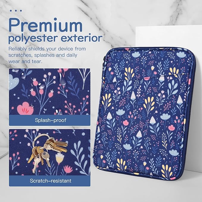 Dadanism 9-11" Tablet Sleeve Bag Carrying Case for iPad (A16) 11th Gen 11", iPad 10th Gen 10.9" Air 5/4, iPad Air M4/Pro 11", iPad 9/8/7th, Galaxy Tab A11+ Plus 11", Remarkable 2 10.3", Night Blue