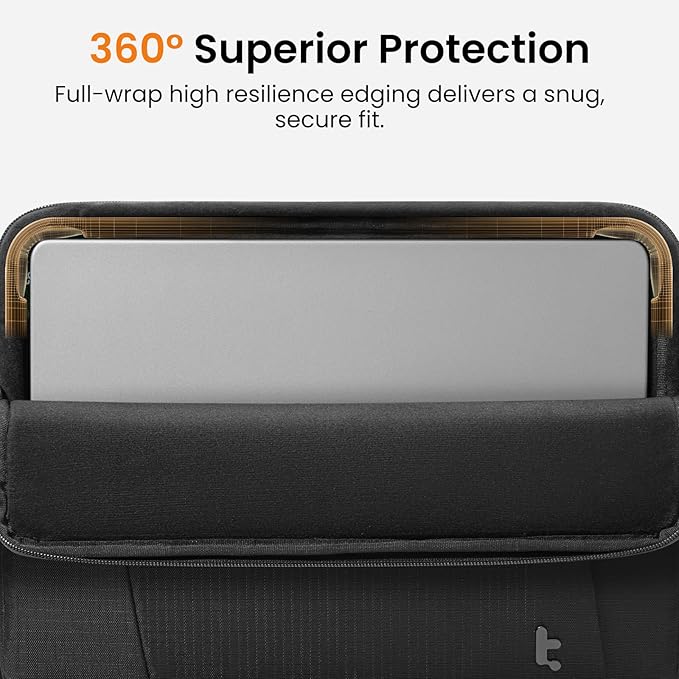 tomtoc Essence-A35 360 Protective Laptop Sleeve for 15.6-16.2 Inch HP Lenovo Acer ASUS Dell Laptop, Water-Resistant Case with CornerArmor