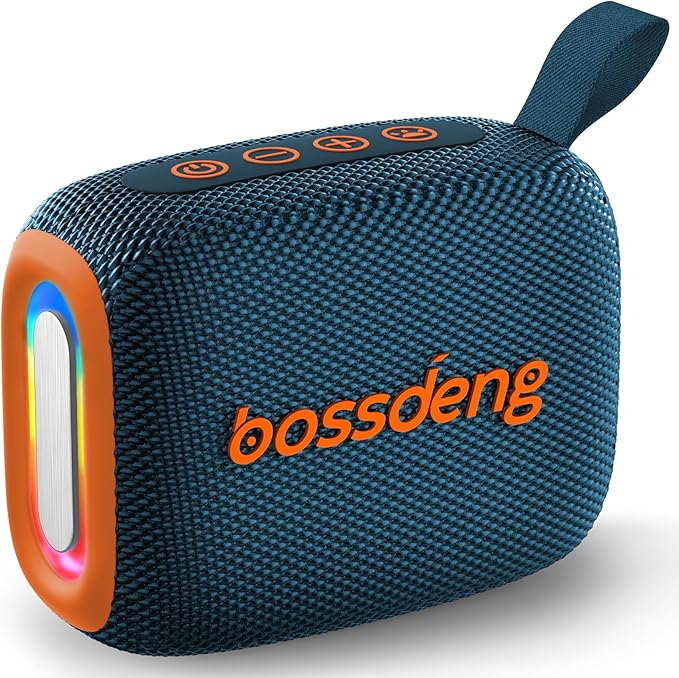 Portable Waterproof Bluetooth Speaker IPX5 for Outdoor,HD Sound All-Day Playtime, BT5.3,Wireless Speakers with Lights, Essentials for Beach/Party/Camping,Gifts for Men Women Boys Girls-Blue
