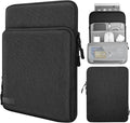 MoKo 8-9 Inch Tablet Sleeve Bag Carrying Case with Storage Pockets Fits New iPad mini (A17 Pro) 8.3" 2024, iPad mini 6/5/4/3/2/1th 8.3"/7.9" 2021-2012, Galaxy Tab A7 Lite 8.7" 2021, Black & Gray