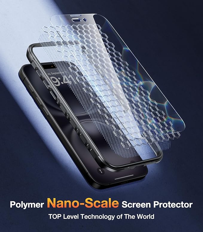 Diaclara Magnetic Designed for iPhone 16 Plus Cases,[Full Camera Protection] Clear Bumper Compatible with MagSafe Built-in Screen Protector,Magnetic Black