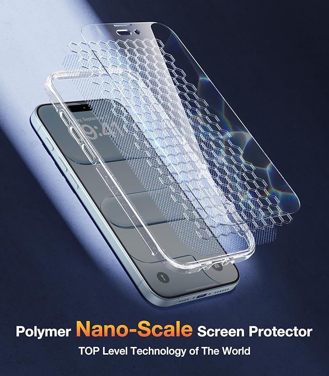 Diaclara Magnetic Designed for iPhone Air Case Full Body Bumper,[Compatible with MagSafe] Military Drop Proof Cover with Built-in Touch Sensitive Anti-Scratch Screen Protector Clear Glitter