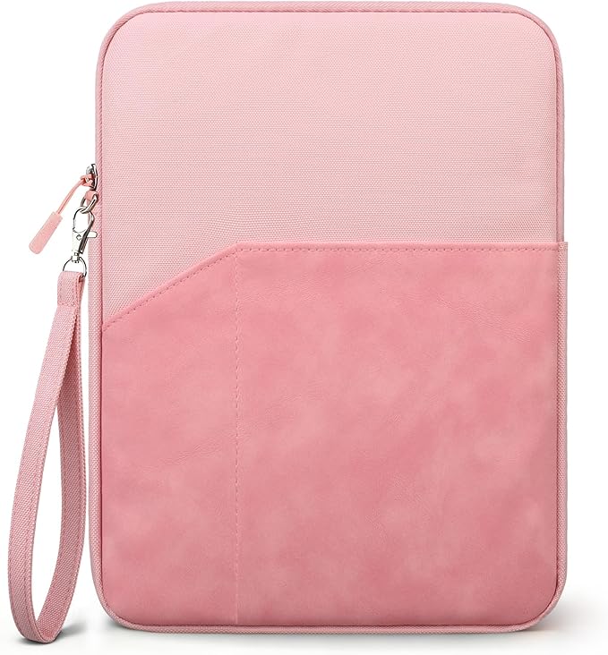 Lacdo Tablet Sleeve Case for 11 inch iPad A16 / 11 Inch IPad Air M4 M3 M2 / 11 inch iPad Pro M5 M4 / 10.9" ipad / 10.2" iPad / 10.9" IPad Air / 11" Samsung Galaxy Tab A9+, Protective iPad Sleeve, Pink