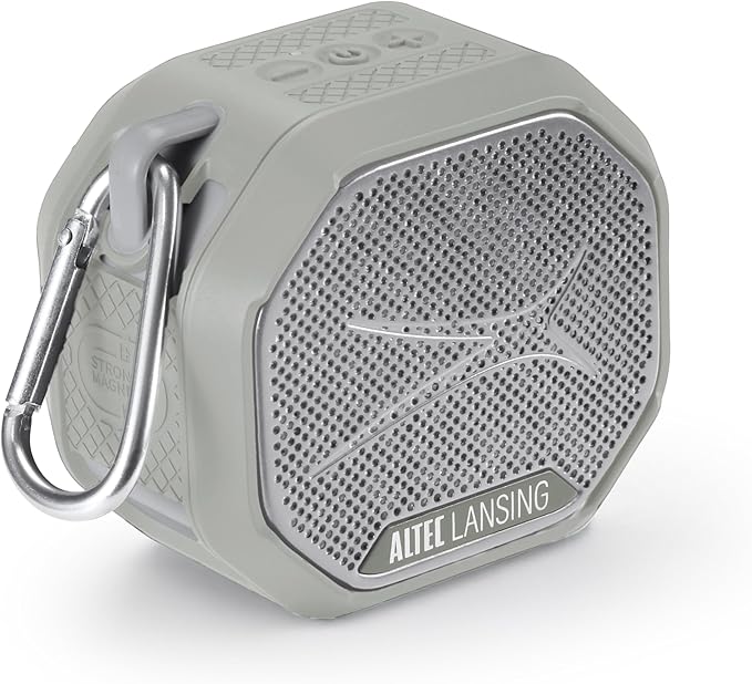 Altec Lansing HYDRATREK Magnetic Bluetooth Speaker, Waterproof IP67, Portable Speaker, True Wireless Pairing, USB-C Quick Charge, 3.7V 400mAh Battery, Voice Assistant, Perfect for Any Adventure