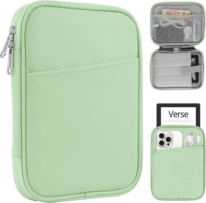 HoYiXi Universal Sleeve Bag for 7-8 inch Tablet Fire HD 8/Fire HD 8 Plus Compatible iPad mini (6th Gen) 8.3" 2021, iPad mini 5/4/3/2/1, Tab A8, 7"-8" inch Android Tablet Sleeve Case -Green