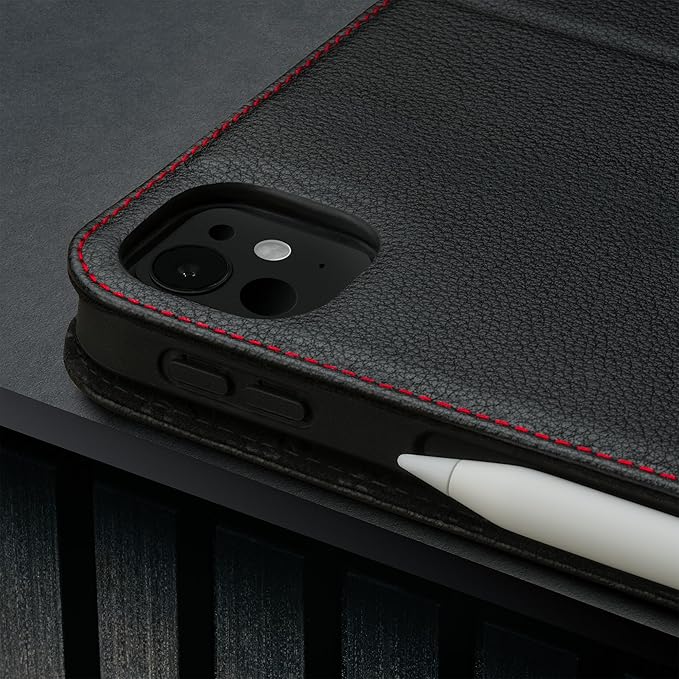 TORRO Case Compatible with iPad Pro 11” M5 / M4 (2025/2024) – Premium Leather iPad Pro 11” 2025/2024 Case with Stand Function, Apple Pencil Connectivity and Wake/Sleep Function (Black)