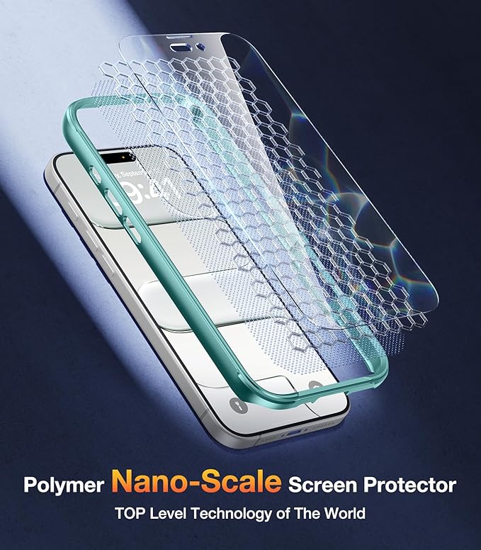Diaclara Magnetic Designed for iPhone Air Case Full Body Bumper,[Compatible with MagSafe] Military Drop Proof Cover with Built-in Touch Sensitive Anti-Scratch Screen Protector for iPhone 17 Air，Green