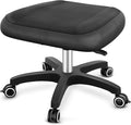 TASALON Multi-Use Footrest Stool Adjustable Height with 360° Rolling Lockable Wheels,Rest Ottoman,Office Footrests,Video Game Stool for Gaming for Home Office- Black