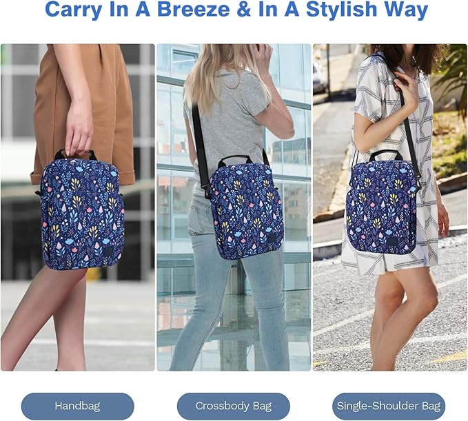 Dadanism 9-11 Inch Tablet Sleeve Bag Carrying Case with Shoulder Strap for iPad (A16) 11", iPad 10th Gen 10.9", iPad Air M4/Pro M5 11", iPad 9/8/7th 10.2", Galaxy Tab A11+ Plus 11", Night Blue