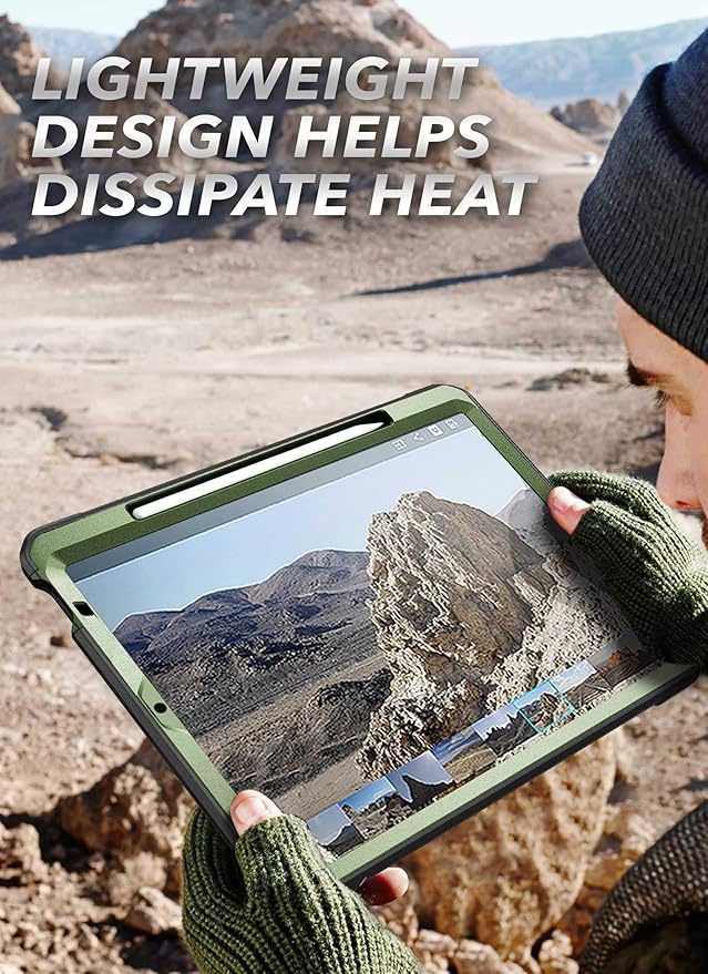 SUPCASE Unicorn Beetle Pro Series Case Designed for iPad Air 4 (2020) 10.9 Inch, with Pencil Holder & Built-in Screen Protector Full-Body Rugged Heavy Duty Case (Green)