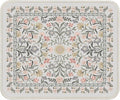 iCasso Aesthetic Small Floral Mouse Pad, Mini Portable Travel Mousepad, Anti-Slip and Comfortable Cloth Mouse Mat 7.9"x9.5" with Stitched Edges for Computer, Laptop, Office, Home(Gray Floral)