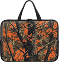 Orange Camo Forest Laptop Sleeve 17 Inch Womens Mens Laptop Tote Bag Waterproof Computer Tablet Handbag Case with Handle Carrying Case Laptop Cover for Travel/Business/School/Office