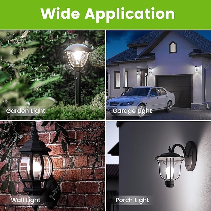 OHLUX Dusk to Dawn Outdoor Light Bulb, 13W 60W Equivalent Energy Saving A19 E26 Led Bulb, 5000K Cool White Smart Automatic On Off Photocell Sensor, 1100LM, 3 Pack