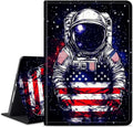 for Amazon Kindle Fire HD 8 & HD 8 Plus(12th/10th Generation, 2024/2022/2020 Release) 8" Tablet Case, Slim Kickstand Stand Leather Smart Cover with Auto Wake/Sleep, National Flag Astronaut