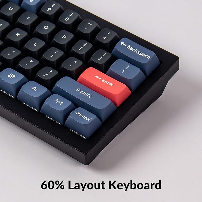 Keychron Q4 Wired Custom Mechanical Keyboard, QMK/VIA Programmable Macro, Full Aluminum, Hot-Swappable Gateron G Pro Blue Switch, 60% Layout Double Gasket Compatible with Mac and Windows - Black