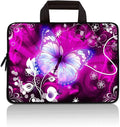 Universal 7-9 inch Kids Tablet Sleeve Case Bag, Shock-Proof Neoprene Zipper Handle Pouch Portable Case Bag Compatible with 7" 8" 8.5" 8.9" 9" Apple iPad mini, Samsung, HP (Big Butterfly)