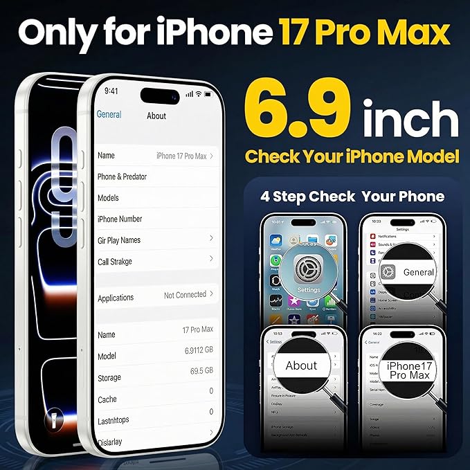 3 in 1 for Heavy Duty iPhone 17 Pro Max Case with Screen Protector & Camera Lens Protector ,7X Military-Grade Drop Protection ,Fits MagSafe ,Rugged & Slim shockproof Case for iPhone 17 Pro Max ,Green
