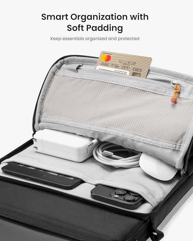 tomtoc 360 Protective Laptop Sleeve Designed for 16-inch New MacBook Pro M5/M4/M3/M2/M1 Pro/Max 2026-2019, Water-Resistant Well-Organized Accessory Sleeve Case with Handle