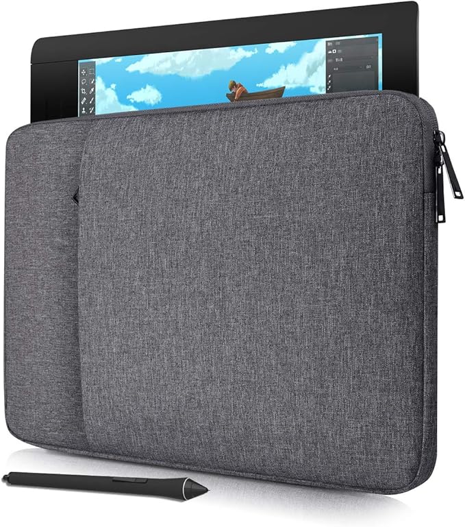 Drawing Tablet Sleeve Bag for XP-Pen Deco 01 V3, UGEE M708, Wacom Intuos Pro Medium PTH660/ Wacom One Case, Space Grey