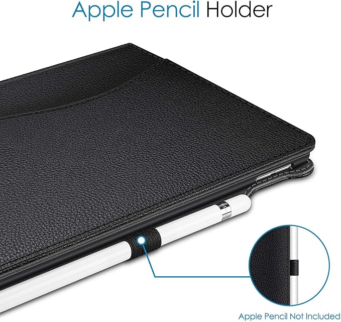 Fintie Case for iPad Air (3rd Gen) 10.5" 2019 / iPad Pro 10.5" 2017- [Sleek Shield] Premium PU Leather Slim Fit Multi Angle Stand Cover with Pocket, Pencil Holder, Auto Wake/Sleep (Black)