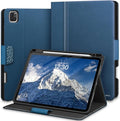 KingBlanc Case for iPad Pro 11-inch (M5 2025, M4 2024) with Pencil Holder, PU Leather Durable Protective Cover, Auto Sleep/Wake, Support Pencil Pro/Pencil (USB-C), Viewing/Typing Angles, Blue