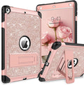 YINLAI Case for iPad 6th/5th Generation, iPad 9.7 Case Glitter Women Girls Hybrid Shockproof Protective Cover with Kickstand iPad 9.7-Inch iPad Air 2nd A1893/A1954/A1822/A1823,Rose Gold