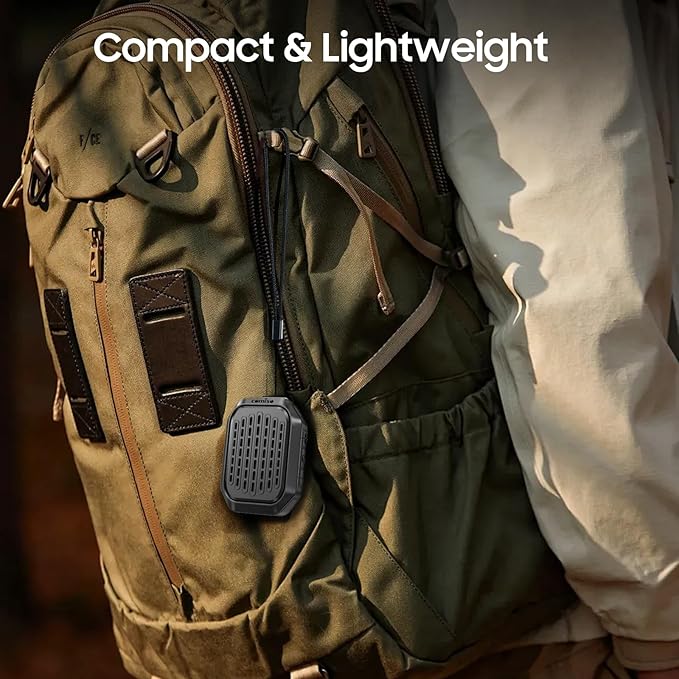 comiso Wearable Bluetooth Speakers, Clip-On Portable Mini Bluetooth Speaker with Built-in Mic for Hands-Free Music and Calls, Waterproof Up to 10 Hours Playtime, Small Wearable Clip On (Non-Magnetic)
