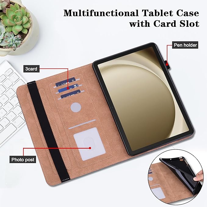 Case for iPad 6th / 5th Generation (2018 2017 Model, 9.7 Inch), iPad Air 2 (9.7 Inch) with Pen Holder & Card Slots, Premium PU Leather Flip Folio Kickstand Case - Watercolor