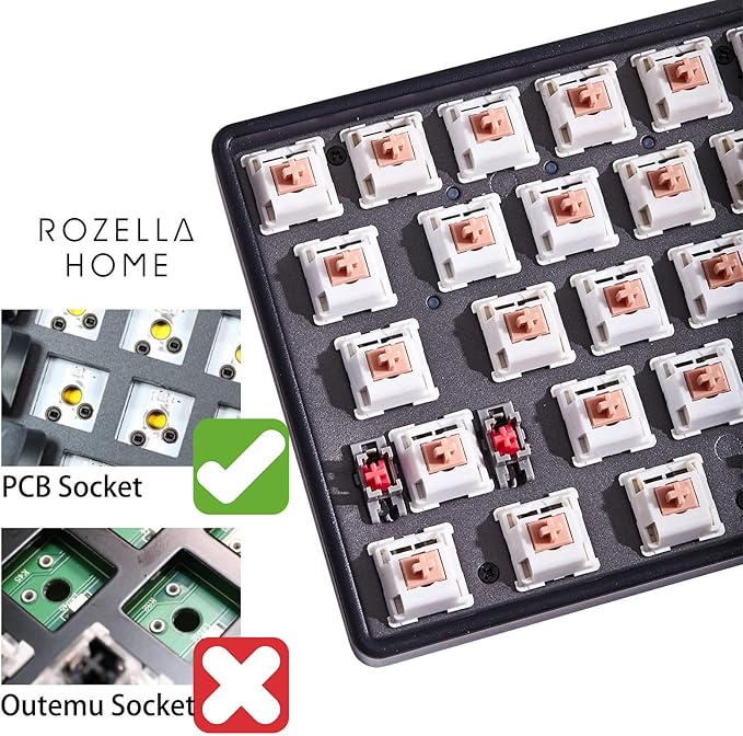 Holy Panda Mechanical Keyboard Switch, 3Pin Pre Lubed, 67g Extended Spring, Enhance Tactile Plate Mounted MX Switch(10 Pack)