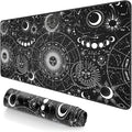 Extended Large Mouse Pad, XXL Gaming Mousepad 31.5 x 15.7 Inch, Big Computer Keyboard Desk Pad, Waterproof Mouse Mat with Stitched Edges and Non-Slip Base for Office Gaming, Sun Moon