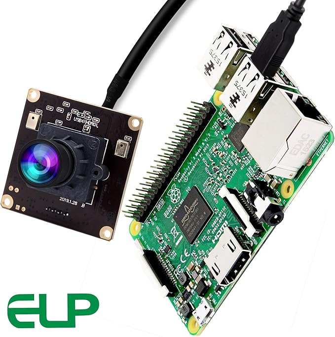 ELP 4K USB Camera for Computer & Rasp Pi - Dual Microphone, IMX317 Sensor, 8MP USB Security Camera