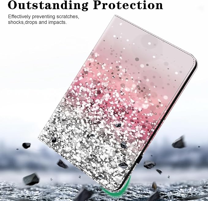 Case for iPad 9th/8th/7th Generation 10.2 Inch (2021/2020/2019), iPad Air 3 2019/ Pro 10.5 2017 Case with Auto Wake/Sleep & Elastic Band, Multi-Angle Viewing Stand Cover - Gradation