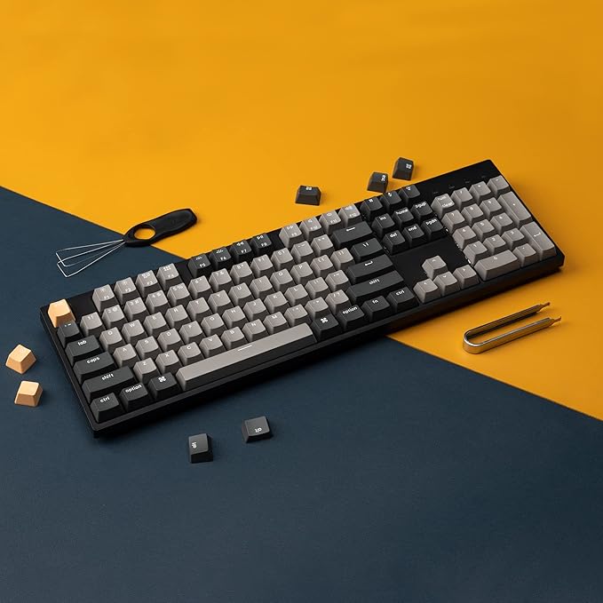 Keychron C2 Pro Wired Custom Mechanical Keyboard Full Size Layout QMK/VIA Programmable Macro RGB Backlit with Hot-Swappable Keychron K Pro Brown Switch OEM Profile PBT Keycaps for Mac Windows Linux