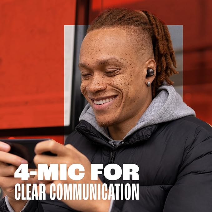 JBL Quantum TWS AIR - True Wireless Gaming Earbuds with Smart Ambient Technology, Low Latency 2.4GHz USB-C dongle or Bluetooth, 4 beamforming Microphones (Black)