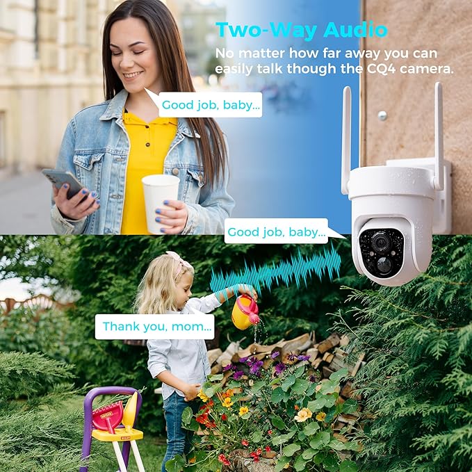 Vicohome 2CQ4 2K AI Solar Security Camera Wireless Outdoor,Battery Powered Cam, Color Night Vision,Two Way Audio, Motion Detection, Easy to Setup,Audible Flashlight Siren 180 Days Exchange Policy