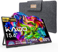 Kado 15.6" FHD Portable Monitor for Laptop, 100% sRGB Second Display IPS 1920x1080 HDMI USB-C Laptop Screen Extender, Carrying Sleeve 180° Kickstand for PC, Mac, Dex, Tablet, Xbox, PS4/PS5, Switch