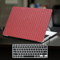 DTangLsm for MacBook Pro 14 inch Case 2026 M5, 2025-2021 M4 M3 M2 M1 A3427 A3426 A3434 A3401 A3185 A3112 A2992 A2918 A2779 A2442, Woven Textured Leather Hard Logo Cutout Case+Keyboard Cover, Burgandy