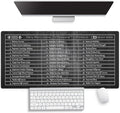 Large Gaming Mouse Pad (31.5" x 15.8") - Inspirational Fitness Quotes Workout Motivational Exercise Words Rustic Black Wood Grain, Extra XXL Office Decor, Premium Stitched Anti-Slip Desk Mat