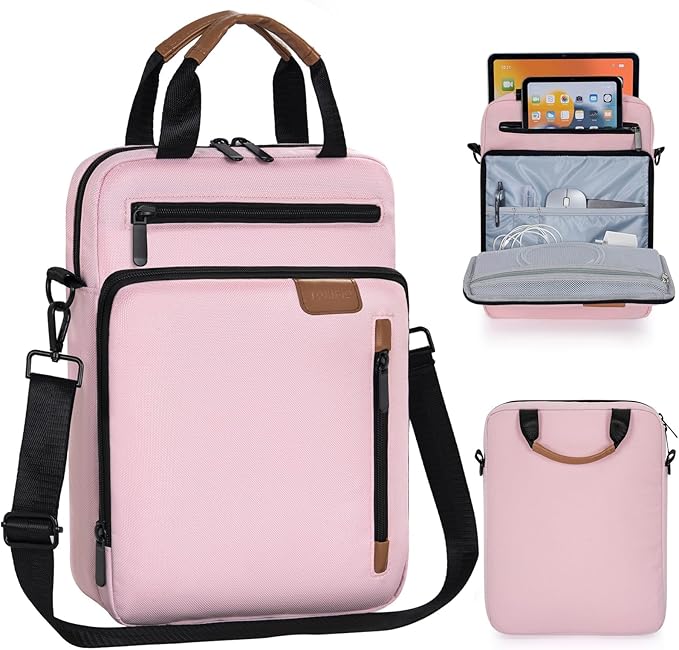 12.9 Inch Tablet Sleeve Bag, Padded Carrying Case for 13" iPad Air M4 M3 M2 2026-2024, iPad Pro M5 M4 M2 M1, Samsung Galaxy Tab S9 FE+/S9+/S8+/S7 FE/S7+ 12.4" 2022/2023, Surface Laptop Go 12.4"