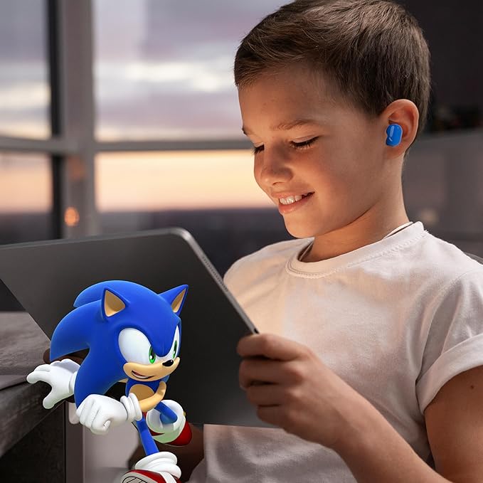 Sonic The Hedgehog Wireless Earbuds, True Wireless Bluetooth Earbuds, in-Ear Headphones with Active Noise Cancelling and Charging Case (Sonic The Hedgehog)