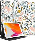 Uppuppy for iPad 5th/6th Generation Case, for Apple iPad Air 1st/2nd Gen, for iPad Pro 9.7 Inch Case Cute Kids Women Girls Girly Kawaii Folio Flowers Floral Design Cover for iPad 5/6, Air 1/2, Pro 9.7