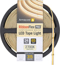 Armacost Lighting RibbonFlex Pro 24V White COB LED Strip Light Tape 2700K, 315 Lumens/Ft, 20M 172160