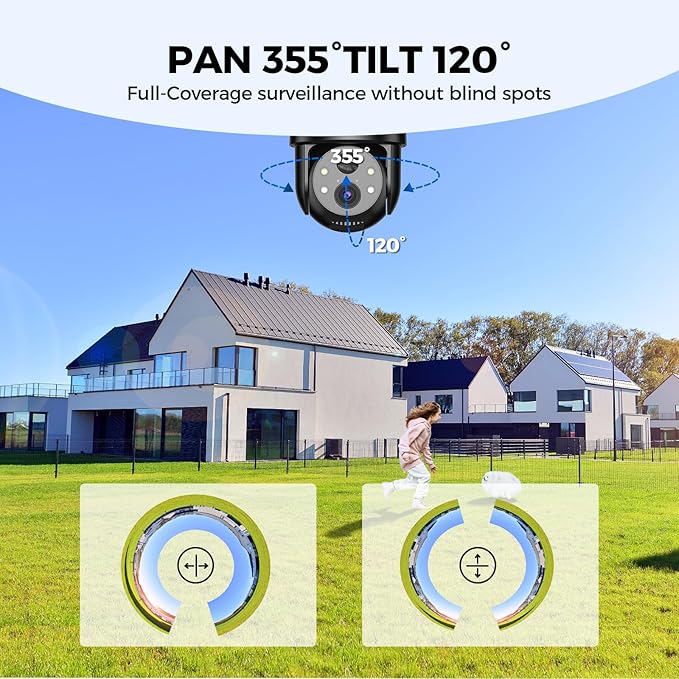LITYMOL 4G LTE Cellular Solar Security Cameras Wireless Outdoor,No WiFi Cameras for Home Security,2K Surveillance Camera Lenses,Spotlight Siren Alarm,AI Detection,SD/Cloud Storage