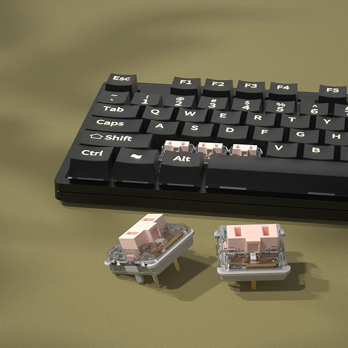 Kailh Low Profile Choc Pink Switches 5 Pin Thiner Key switches- DIY Replaceable Switches for Mechanical Gaming Keyboard (30pcs)