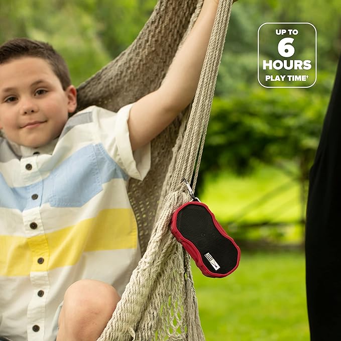 Altec Lansing - Baby Boom Waterproof Bluetooth Speaker, Wireless & Portable for Travel & Outdoor Use, Deep Bass & Loud Sound, 1 Pack (Red)