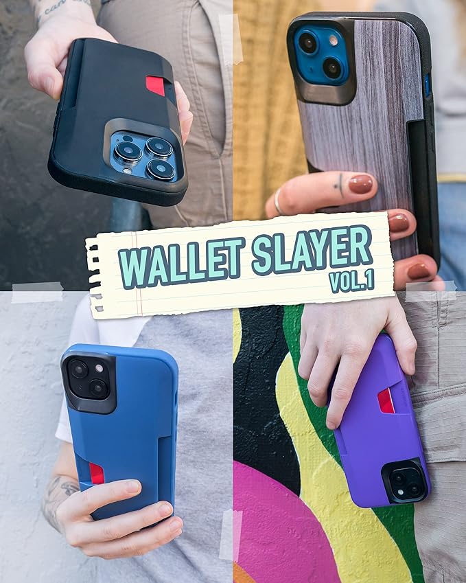 Smartish® iPhone 14 Plus Wallet Case - Wallet Slayer Vol. 1 [Slim + Protective] Credit Card Holder - Drop Tested Hidden Credit Card Slot Cover for Apple iPhone 14 Plus - Custom Prints